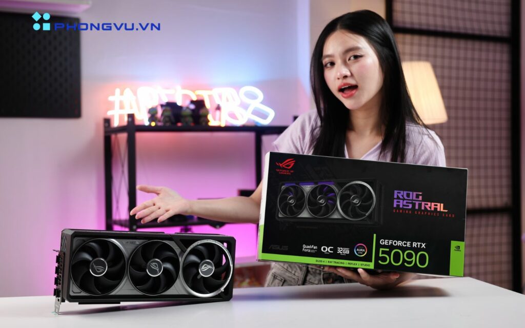ROG Astral RTX 5090 OC Edition đã khiến mình phải trầm trồ bởi vẻ ngoài đậm chất tương lai