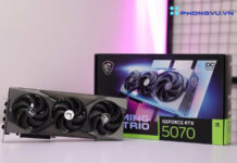 Đánh giá card đồ họa MSI RTX 5070 Ti 16G GAMING TRIO OC PLUS