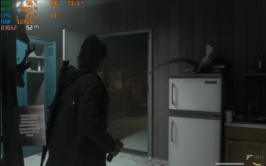 Mình đã thử nghiệm Acer Predator Helios Neo 14 với một tựa game nặng là The Last of Us Part I ở độ phân giải 3072x1920 (native) và thiết lập đồ họa Hig