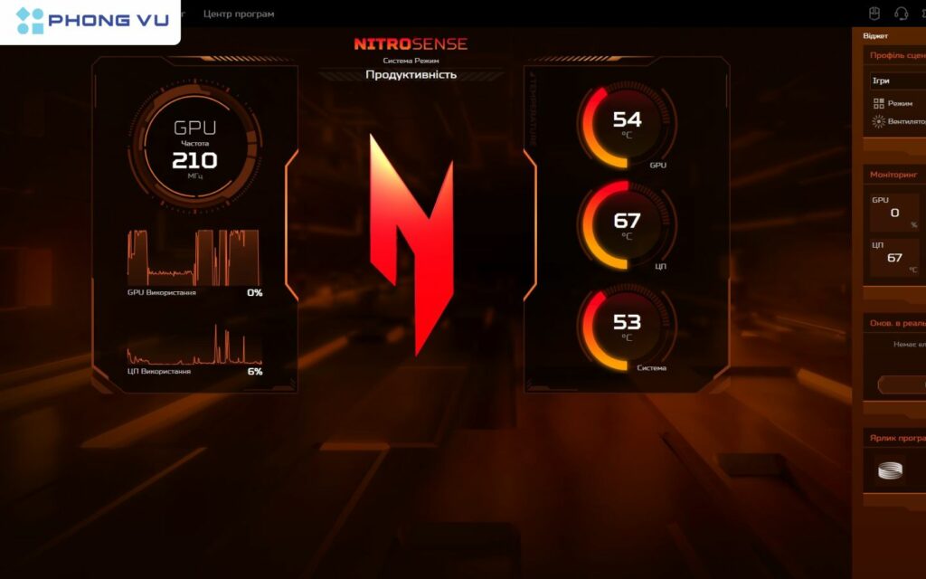 Với GPU RTX 4050 6GB GDDR6, Acer Nitro V ANV15-51-55CA có khả năng chơi tốt hầu hết các tựa game phổ biến hiện nay ở mức thiết lập đồ họa cao