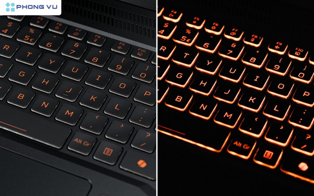Acer Nitro V ANV15-51-55CA có thiết kế đậm chất gaming với bàn phím RGB 4 vùng