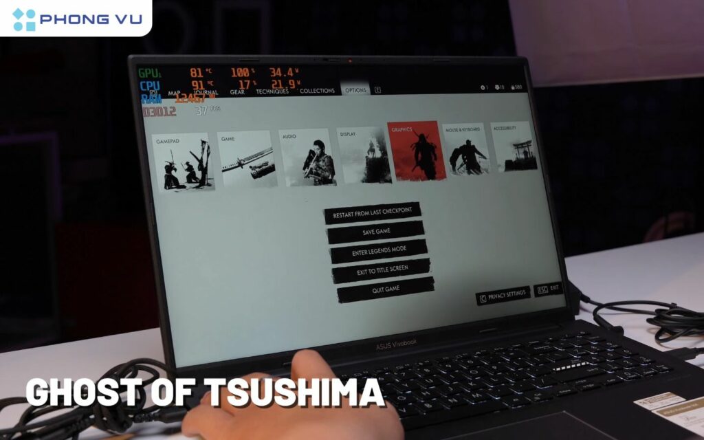 Test hiệu năng với tựa game Ghost of Tsushima