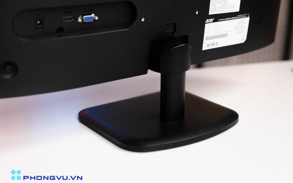 ACER EK251Q G sử dụng nhựa cứng cao cấp với lớp hoàn thiện màu đen nhám