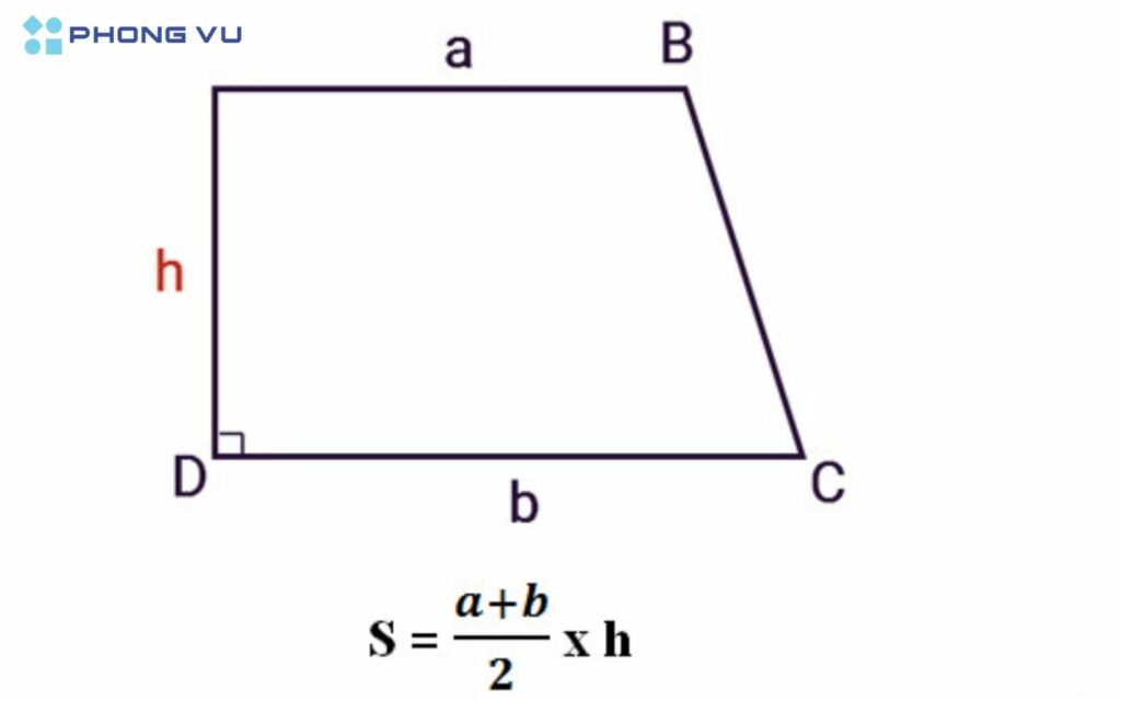 "Bỏ túi" 4 công thức tính diện tích hình thang (vuông, cân, thường) kèm bài tập chuẩn nhất 2025 4 Diện tích hình thang vuông