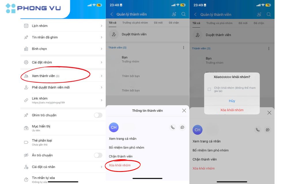 Cách xóa thành viên ra khỏi nhóm Zalo cực đơn giản trên điện thoại