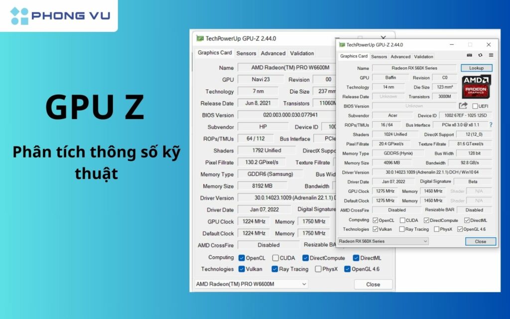 Phân tích thông số kỹ thuật card