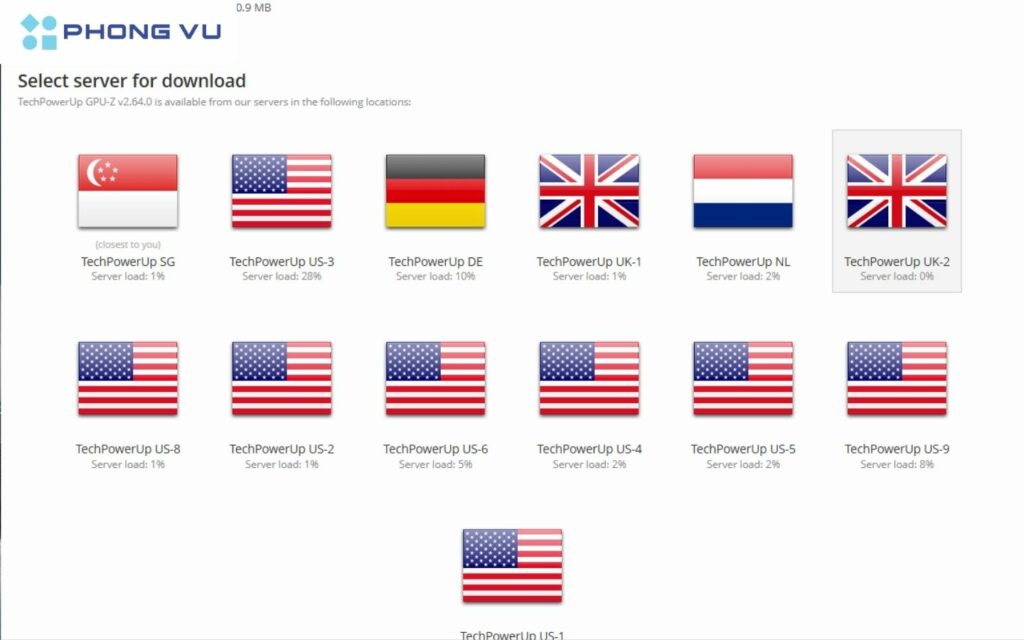 Chọn ngôn ngữ tải về