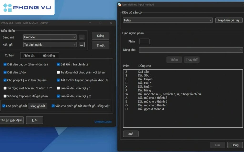 Bộ gõ tiếng Việt EVKey được ưa chuộng nhờ tính năng thông minh