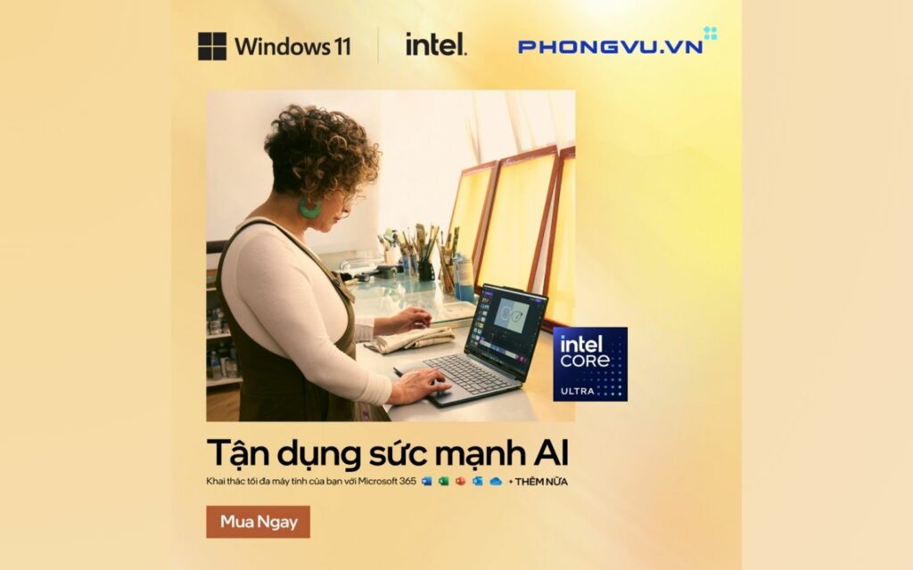 MSI Cyborg 15 AI A1VEK được trang bị bộ vi xử lý Intel Core Ultra 7 Meteor Lake - 155H thế hệ mới nhất