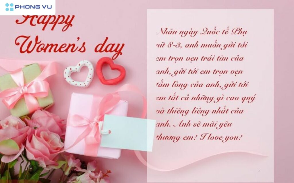Lời chúc 8/3 dành cho vợ yêu
