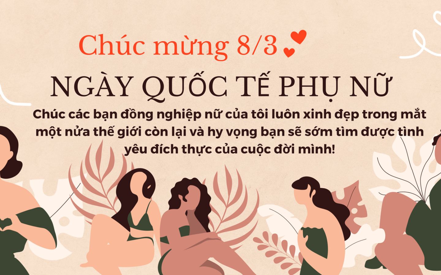 Câu chúc 8/3 dành cho các đồng nghiệp nữ tại nơi làm việc của bạn