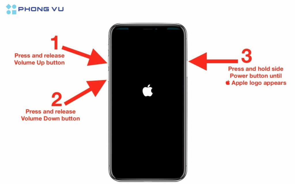 Khởi động lại iPhone bằng phím cứng