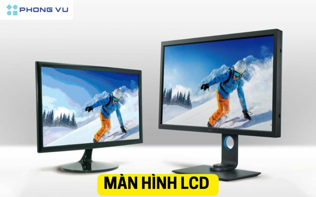 LCD (Liquid Crystal Display) là loại màn hình có cấu trúc gồm nhiều điểm ảnh chứa tinh thể lỏng bên trong