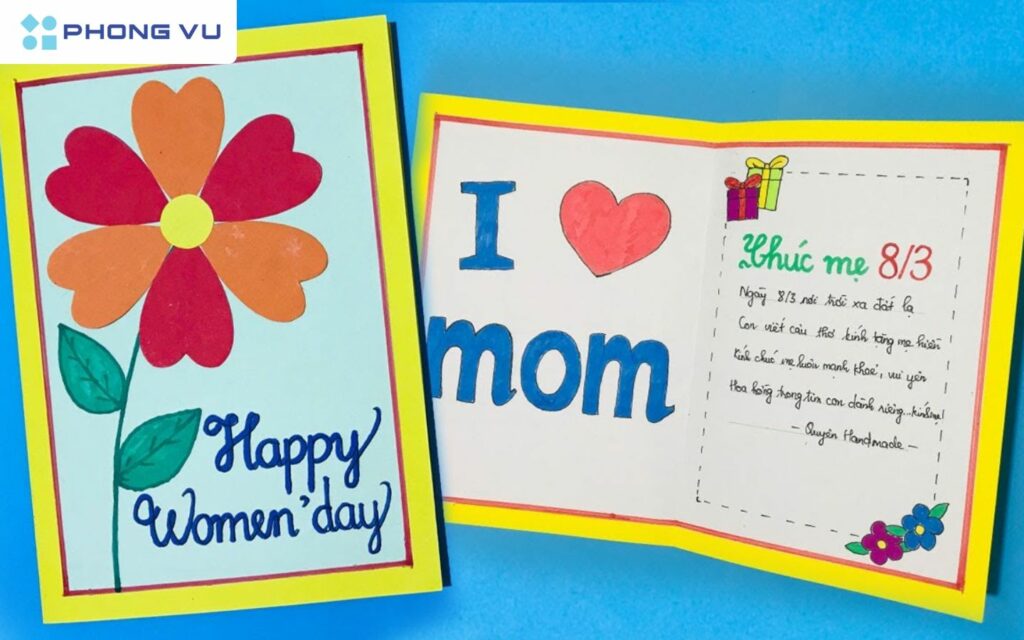 Cách tự làm thiệp 8/3 đơn giản tại nhà