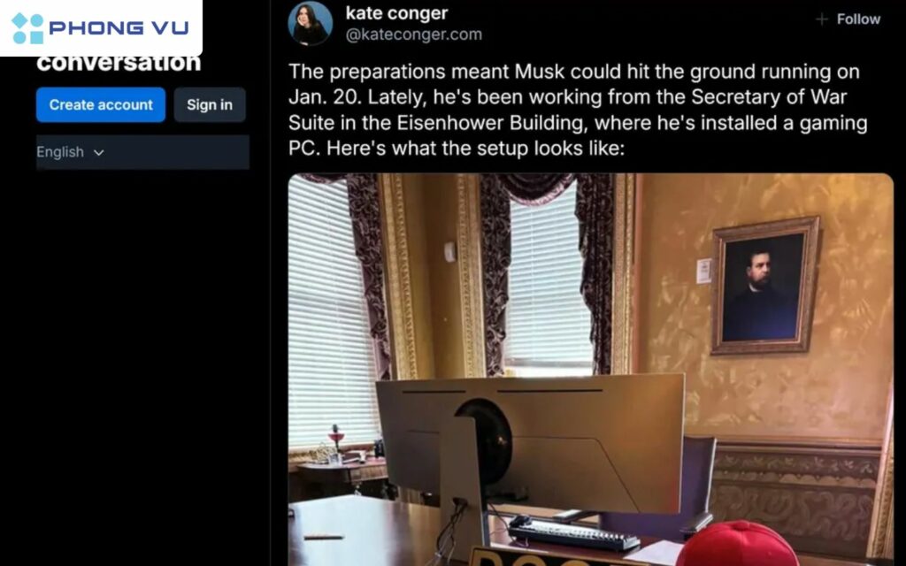 Bức ảnh chụp dàn PC gaming DOGE của Elon Musk tại Nhà Trắng đang khiến cộng đồng công nghệ xôn xao