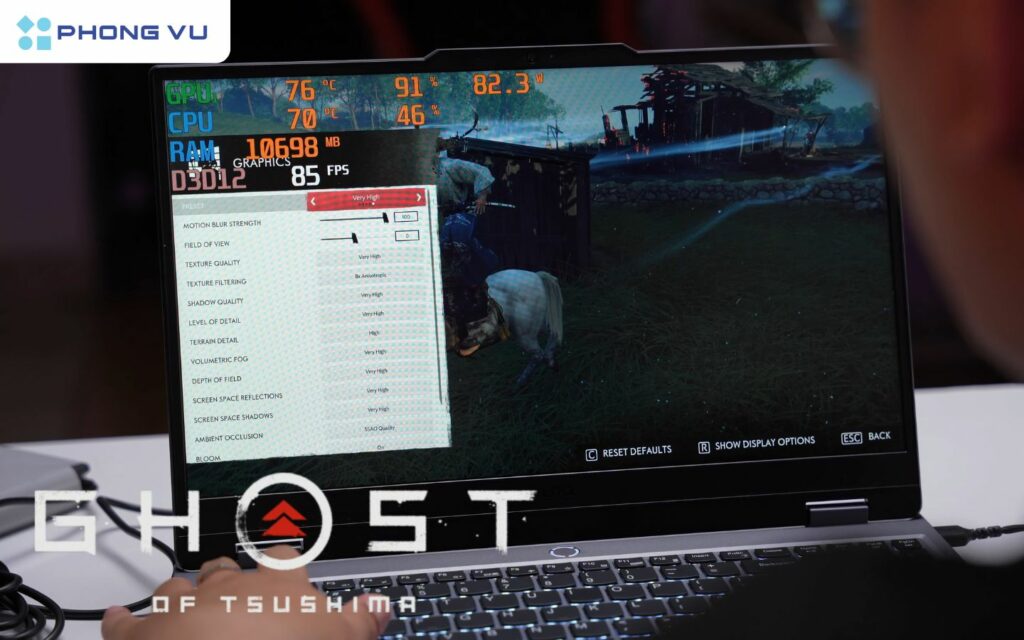 Lenovo LOQ 15IAX9 cho thấy hiệu năng gaming ấn tượng trong các bài test thực tế với các tựa game đòi hỏi cao