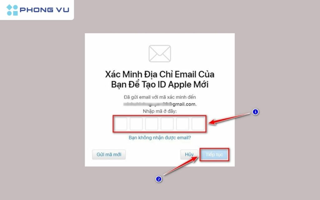 Xác nhận thông tin và hoàn tất