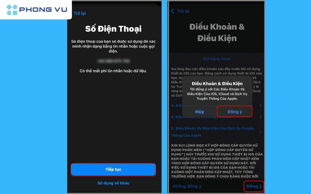 Đồng ý với Điều khoản