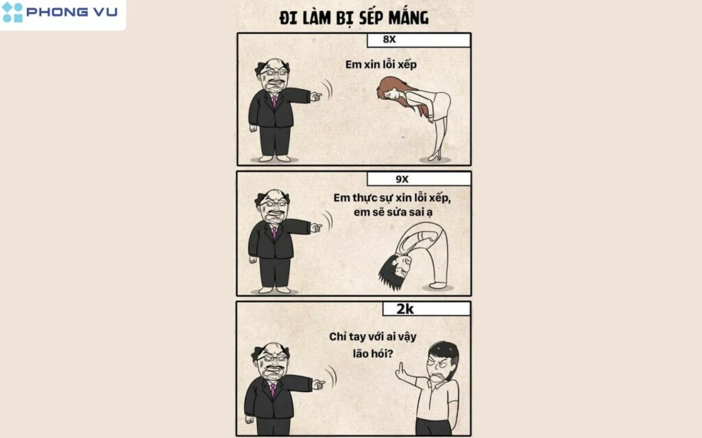 Hình ảnh hài hước khi thế hệ cợt nhả đi làm