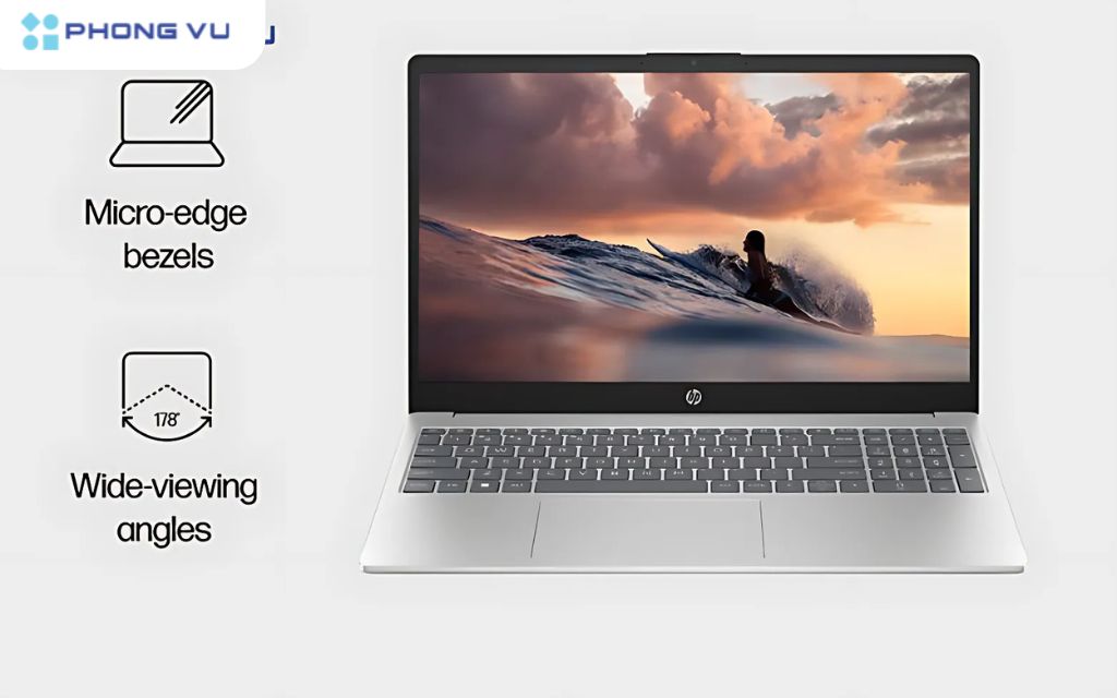 HP 15-fd0306TU gây ấn tượng với thiết kế thanh lịch, gọn nhẹ, dễ dàng mang theo bên mình