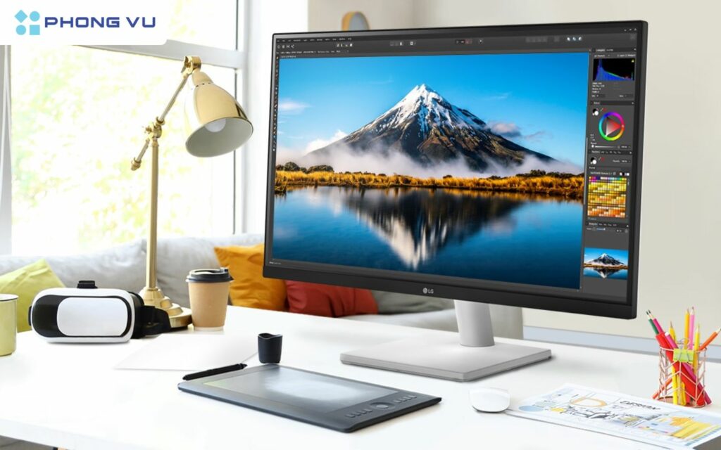 Top 4 màn hình LG 27 inch sắc nét, làm việc mượt mà 2 LG 27UP600-W.ATV 27 inch trải nghiệm chuyển động liền mạch, mượt mà