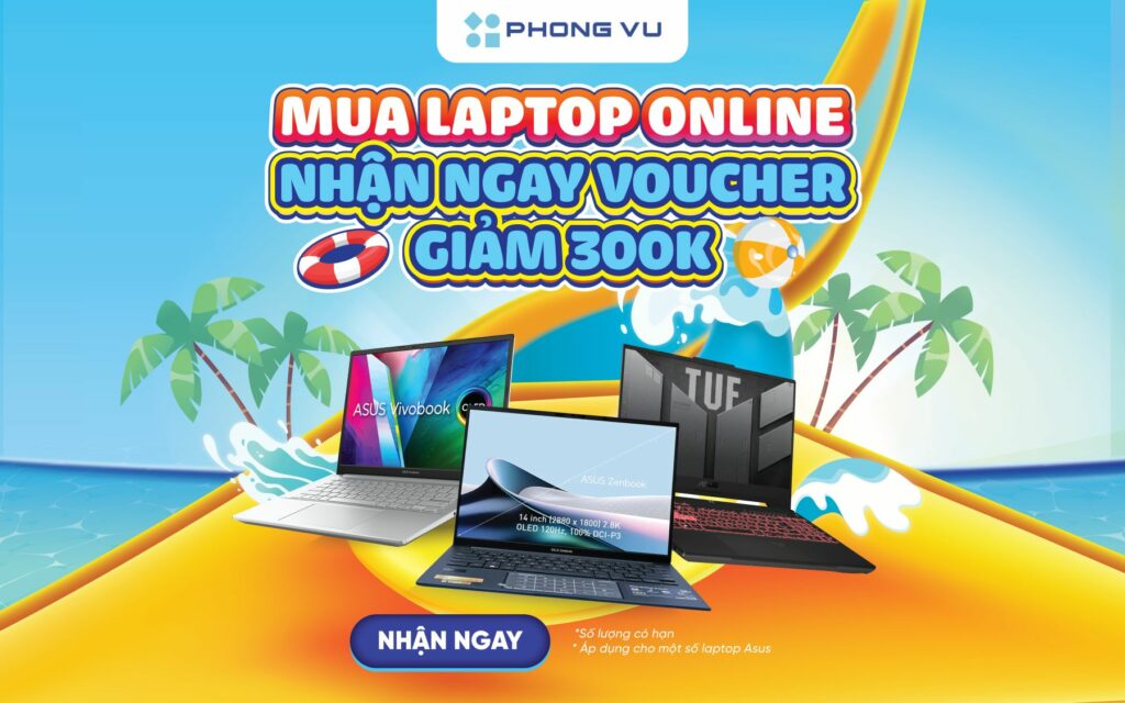 Chương trình Coupon on top 300K được thiết kế dành riêng cho kênh mua sắm trực tuyến của Phong Vũ