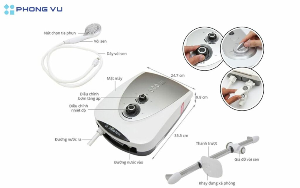 Hướng dẫn cách sử dụng máy nước nóng đúng cách, an toàn & tiết kiệm 3 Hướng dẫn lắp đặt và cách sử dụng máy nước nóng