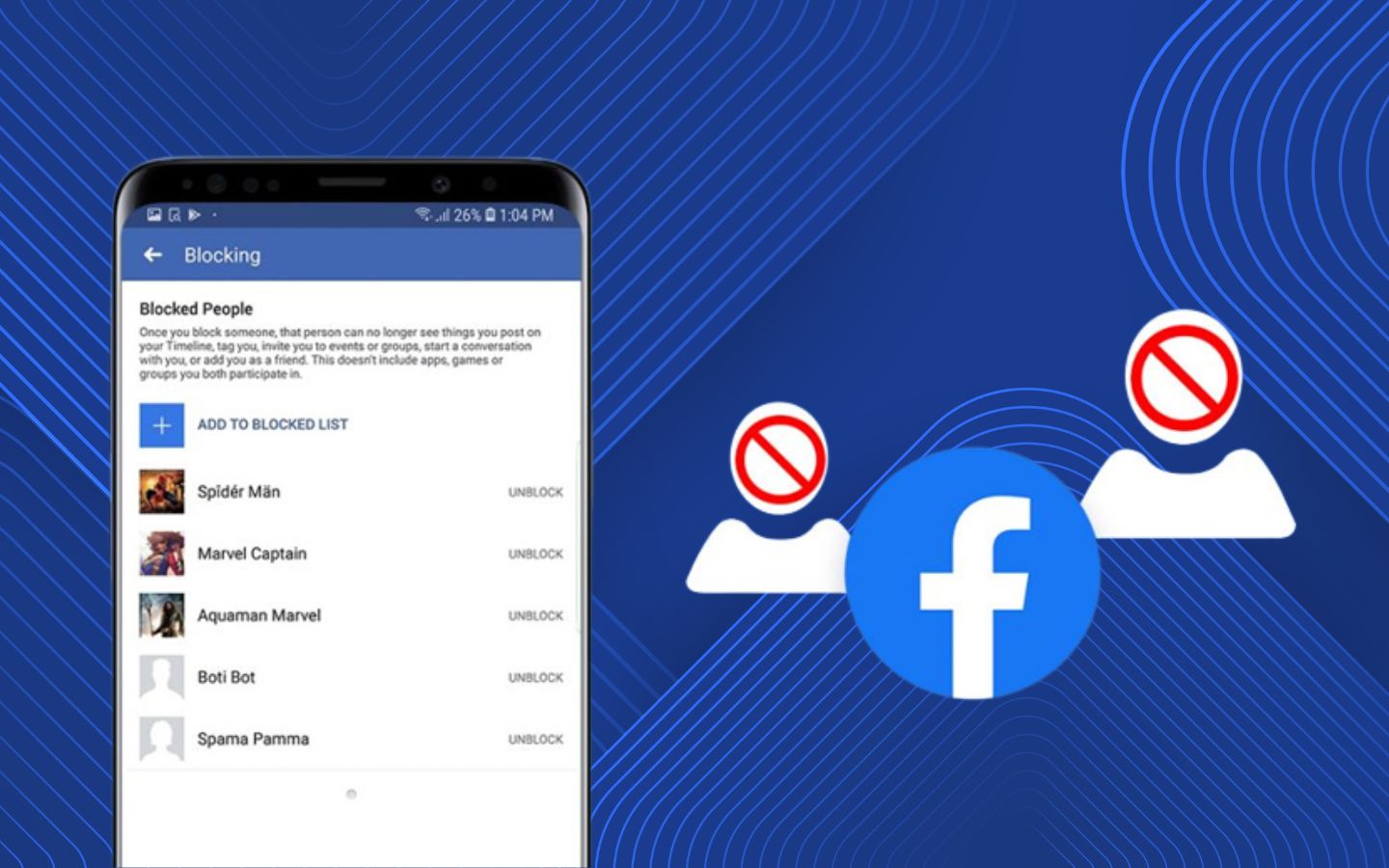 Tính năng chặn trên Facebook 