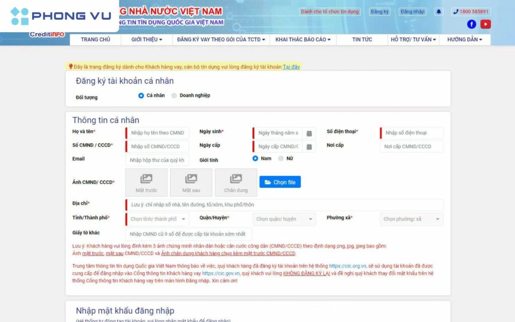 Đăng ký theo hướng dẫn