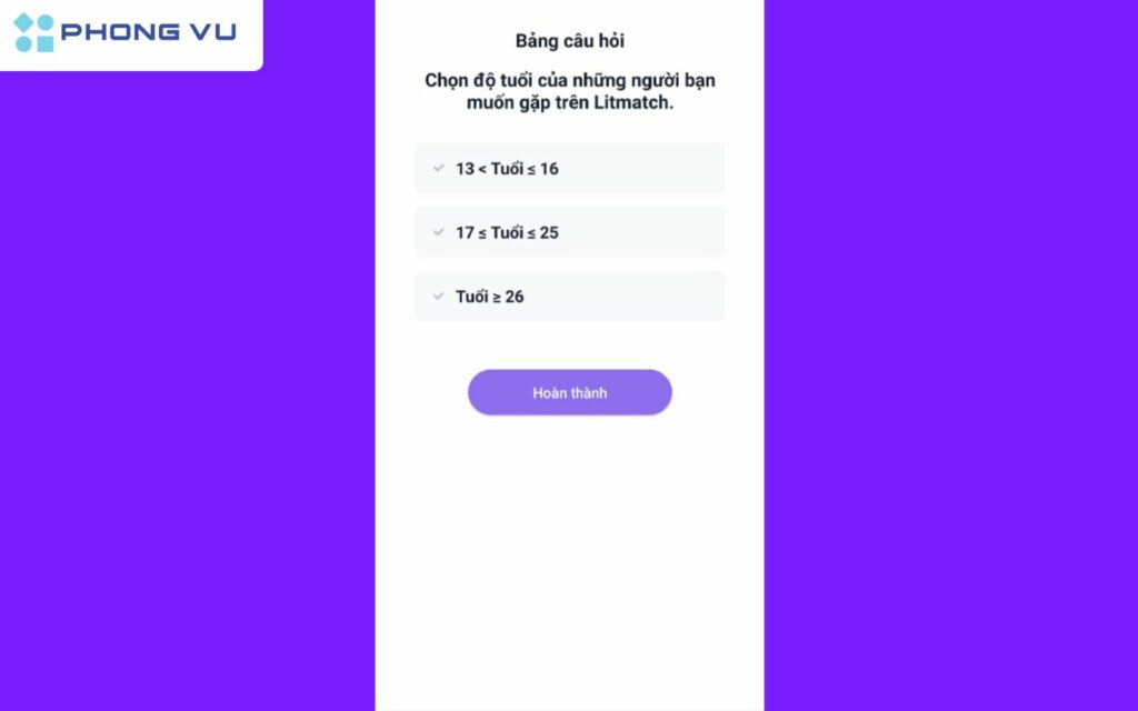 Nhấn "Hoàn thành" 