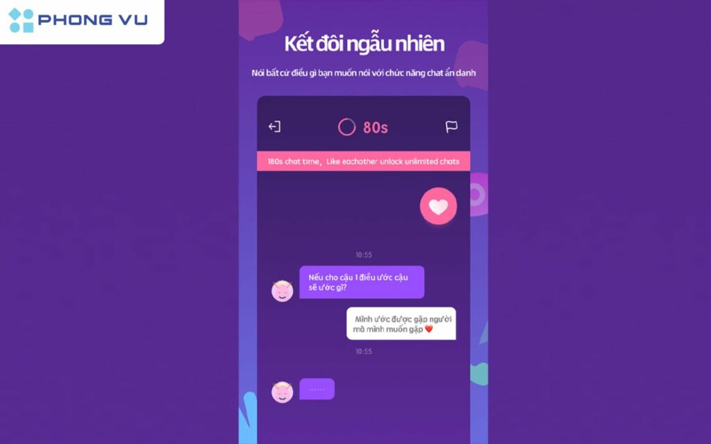 Trò chuyện ẩn danh 2 phút.