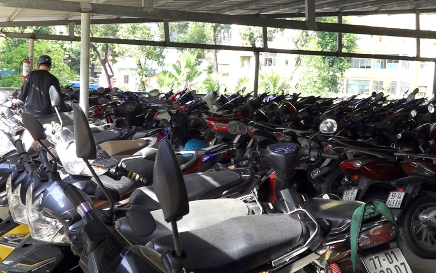 Gửi xe tại bệnh viện Nhi Đồng 2 (Nguồn: Internet)