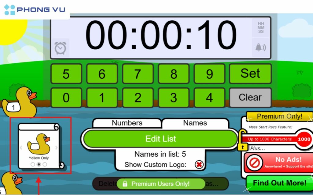 Chọn màu sắc yêu thích cho vịt