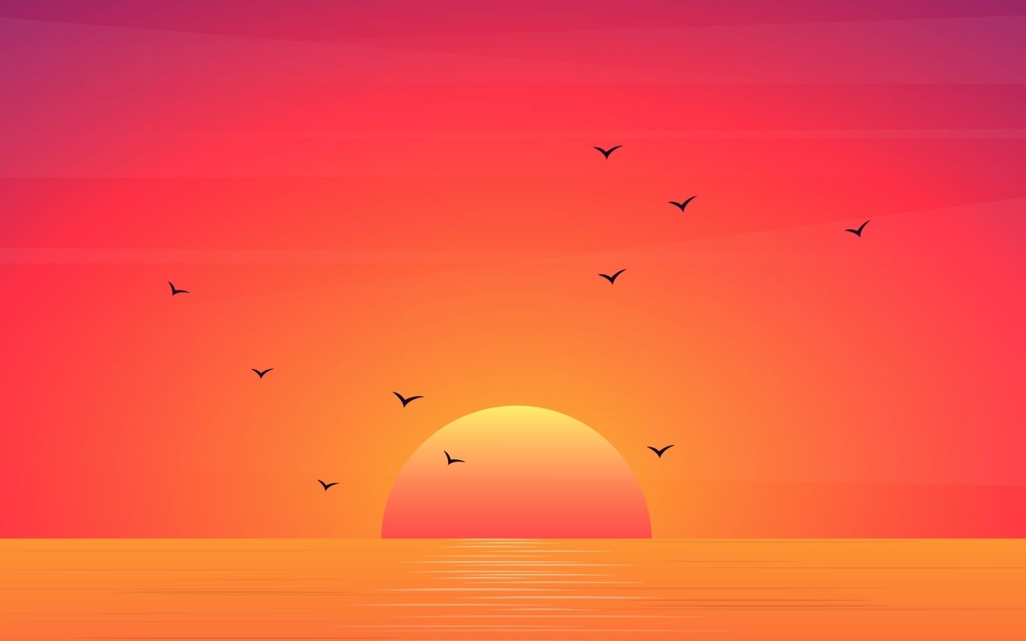 Bình minh rực rỡ trên biển chân trời