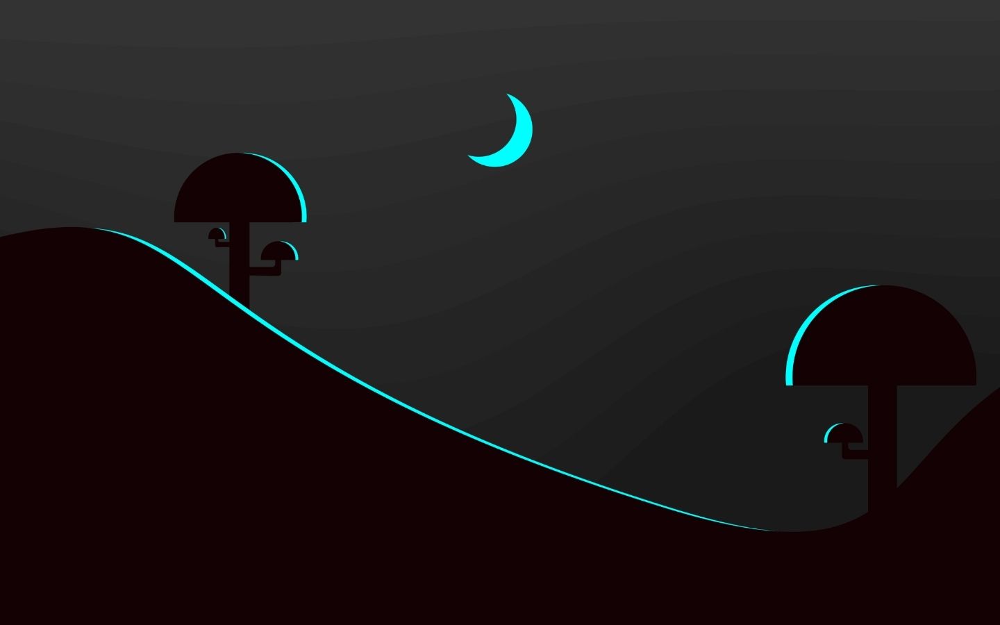 Vầng trăng lưỡi liềm phong cách minimalism