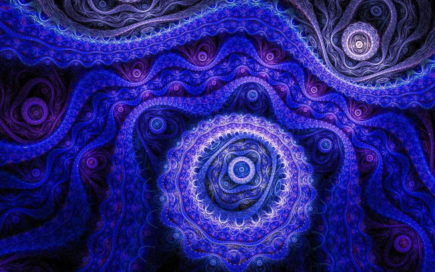 Mê cung ánh sáng màu xanh dương