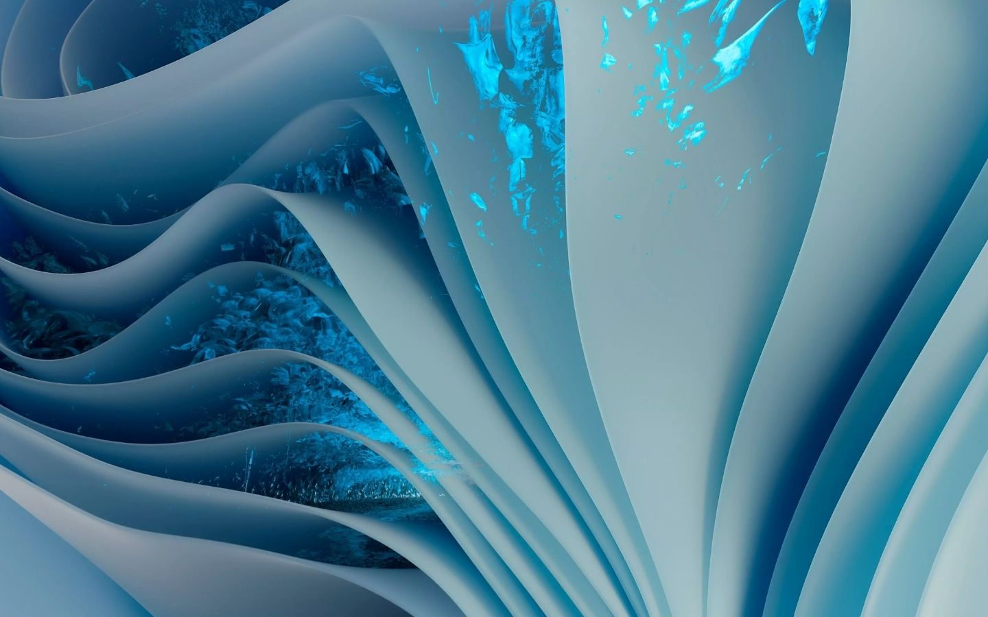 Làn sóng xanh lam mềm mại nổi bật