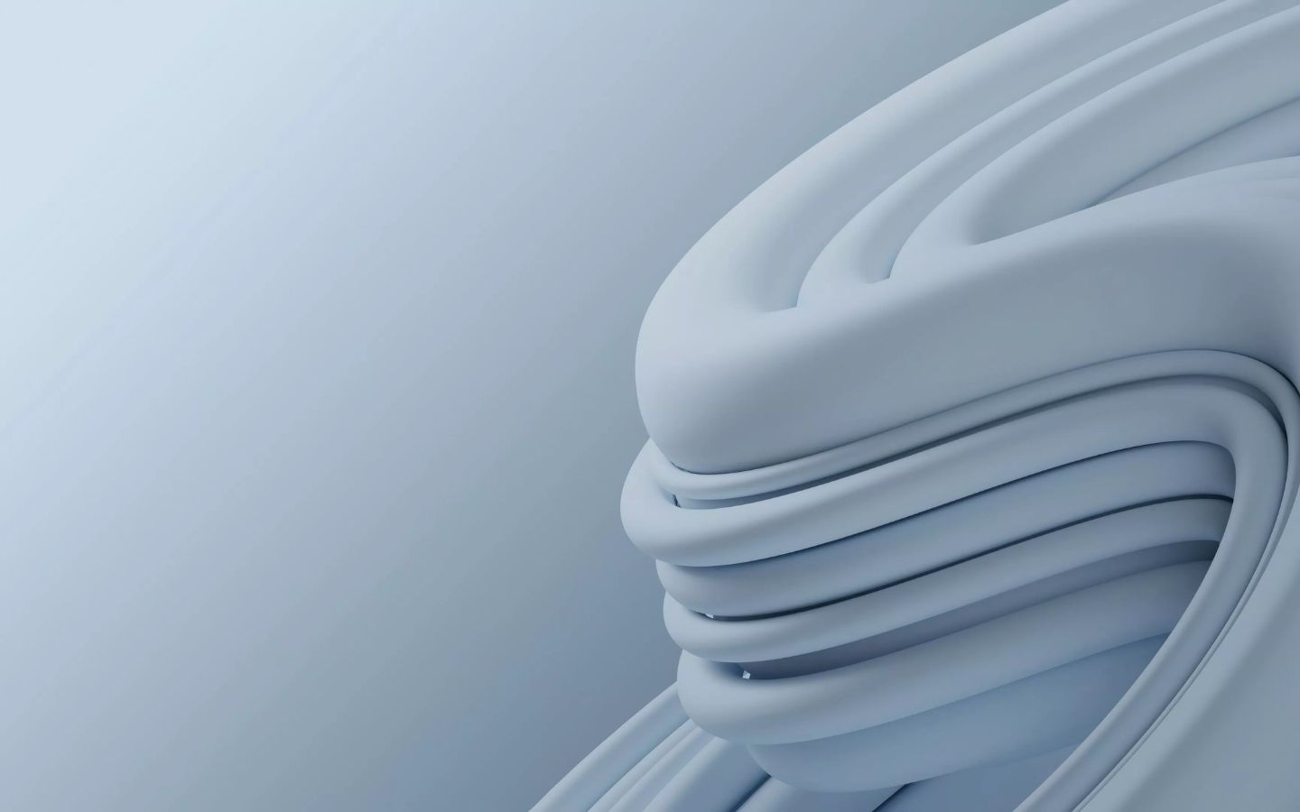 Hình khối cong mượt trên nền xám