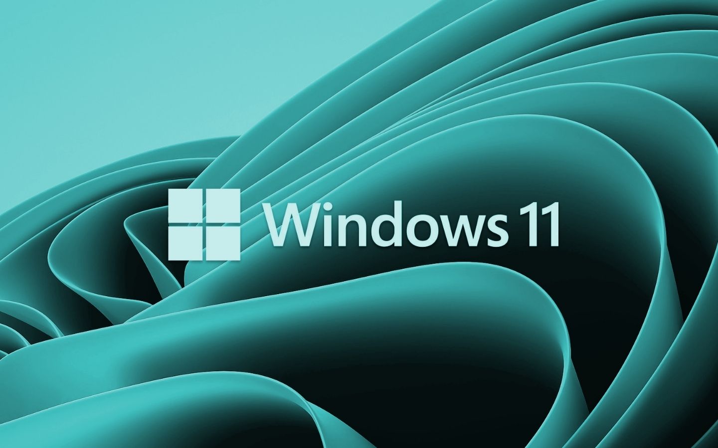 Logo Windows 11 nền xanh mint