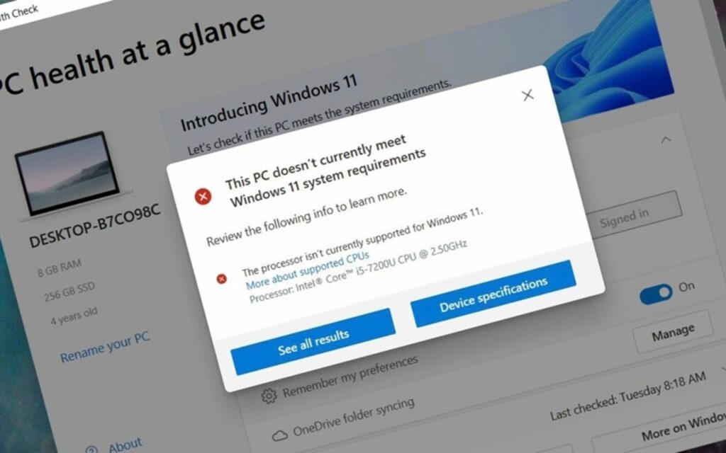 Truy cập https://aka.ms/GetPCHealthCheckApp, tải và cài đặt ứng dụng PC Health Check từ Microsoft.