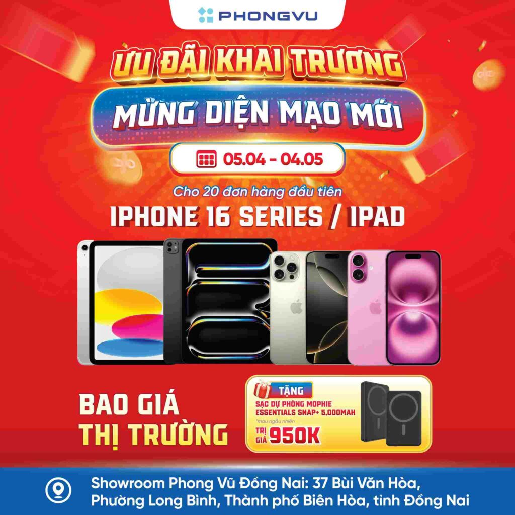 Tặng Sạc Dự Phòng Khi Mua iPhone 16 Series và iPad