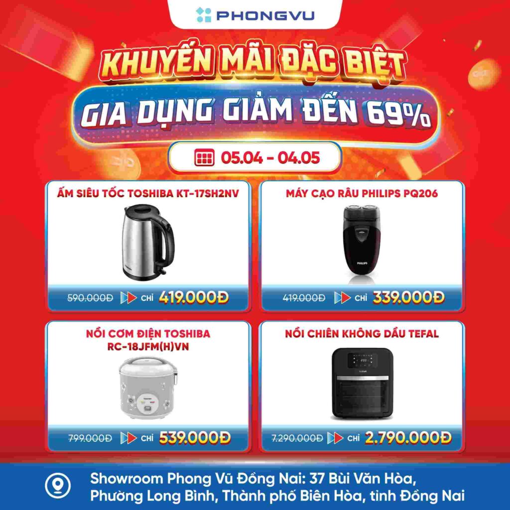Ưu đãi hàng gia dụng đến 69%
