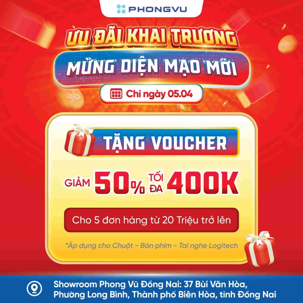 Coupon 50% (Tối Đa 400K) Khi Mua Hóa Đơn Từ 20 Triệu