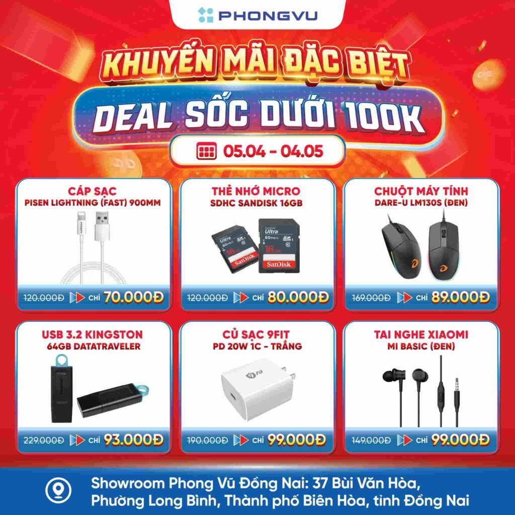 Cùng nhiều deal sốc dưới 100k
