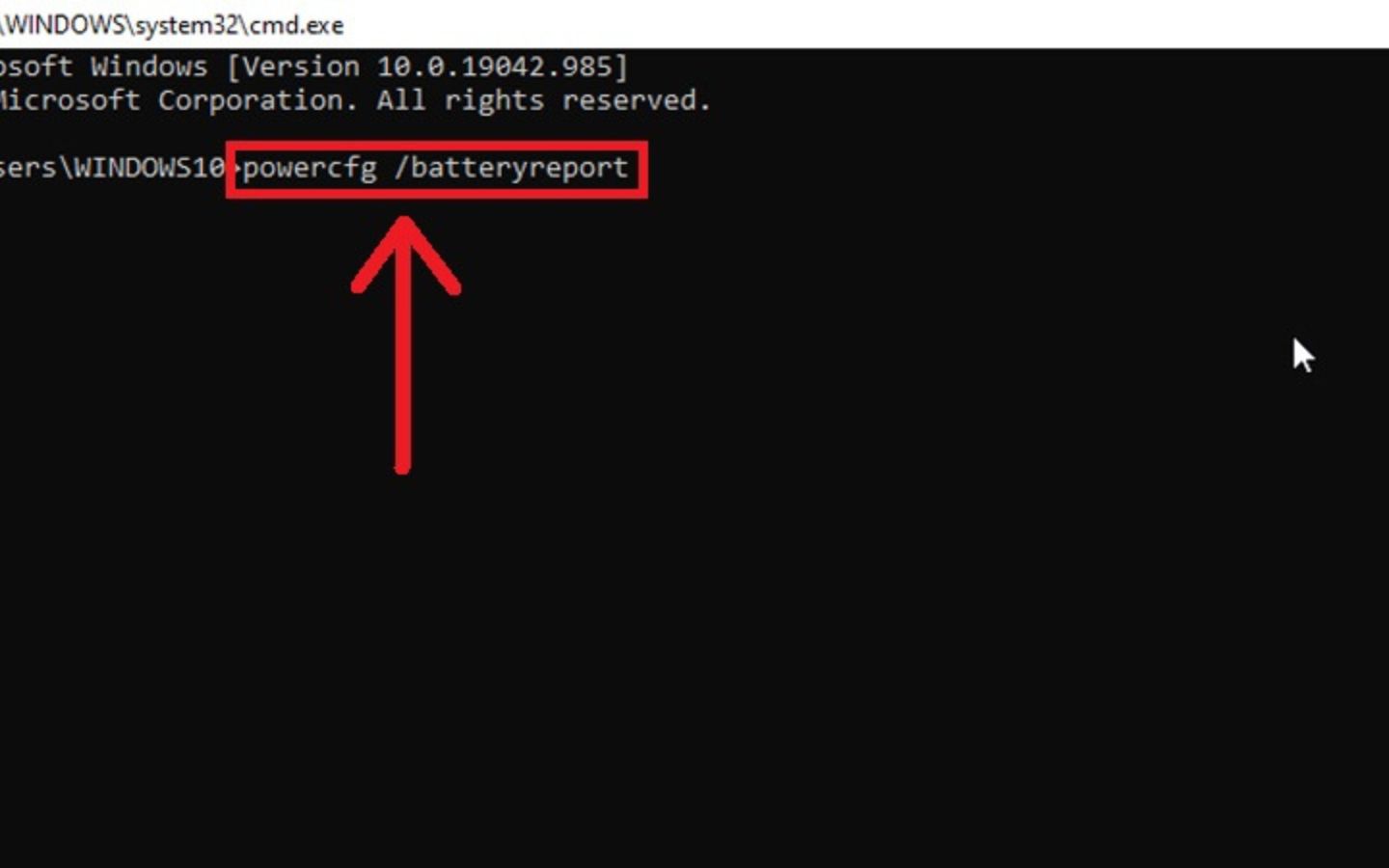 Cách kiểm tra pin laptop chuẩn xác và mẹo kéo dài tuổi thọ pin 3 Nhập lệnh trên vào cửa sổ hiển thị trên màn hình