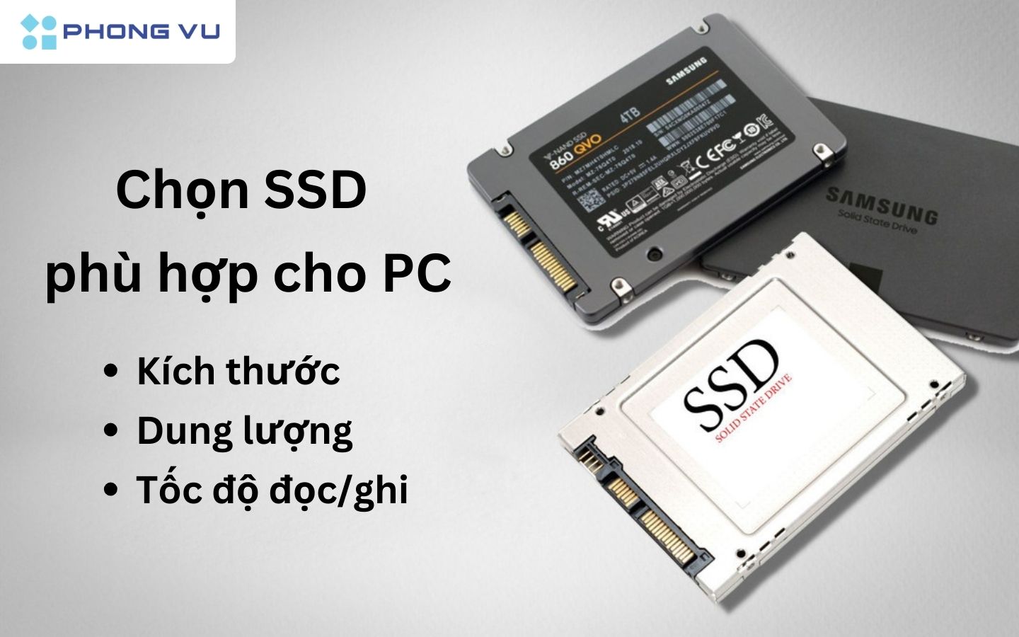 Kích thước, dung lượng và tốc độ đọc/ghi của ổ cứng