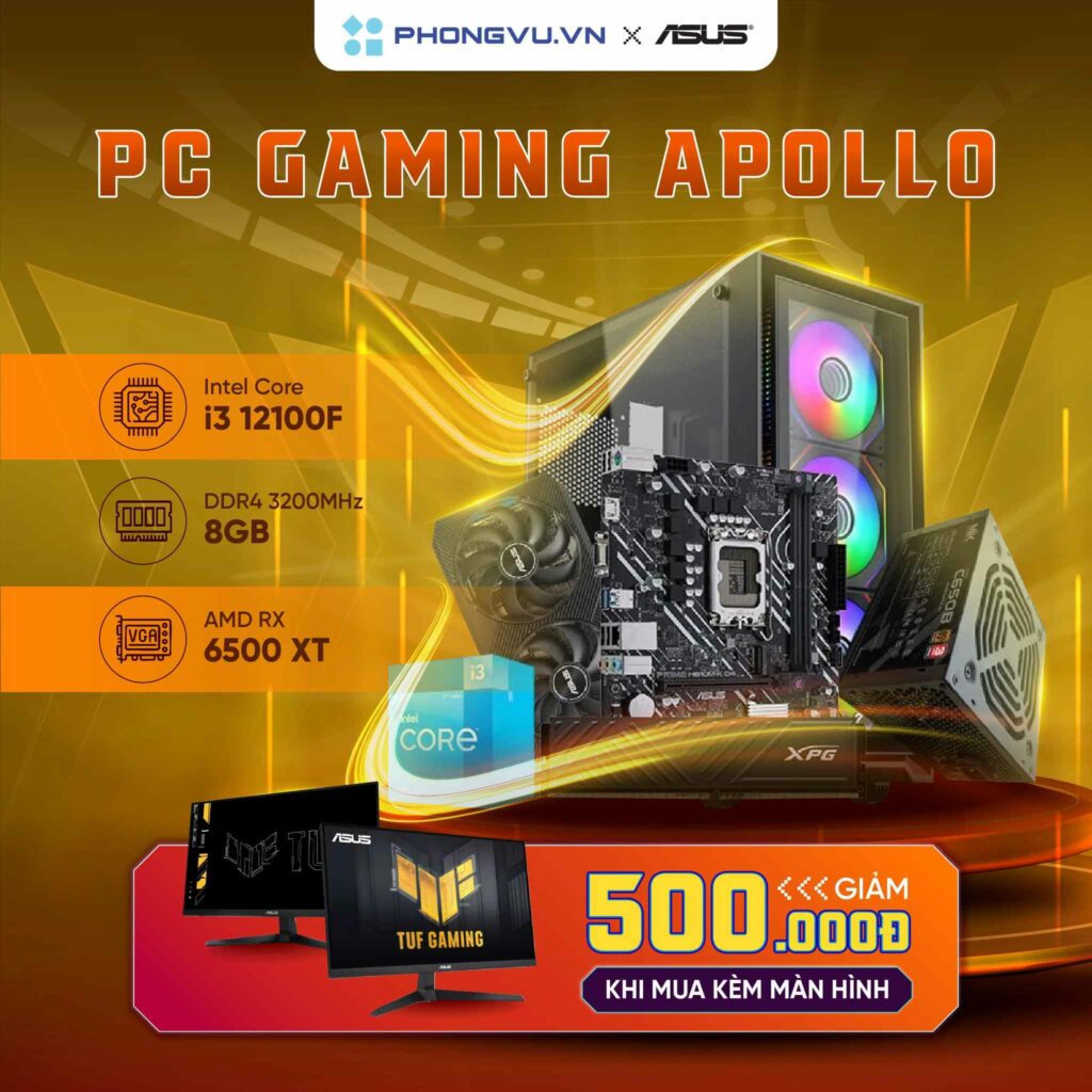 Mua combo PC gaming + màn hình ASUS tại Phong Vũ nhận ưu đãi khủng