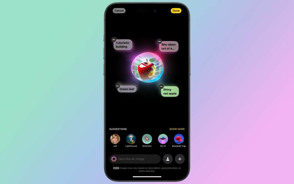 Image Playground có thêm kiểu Sketch