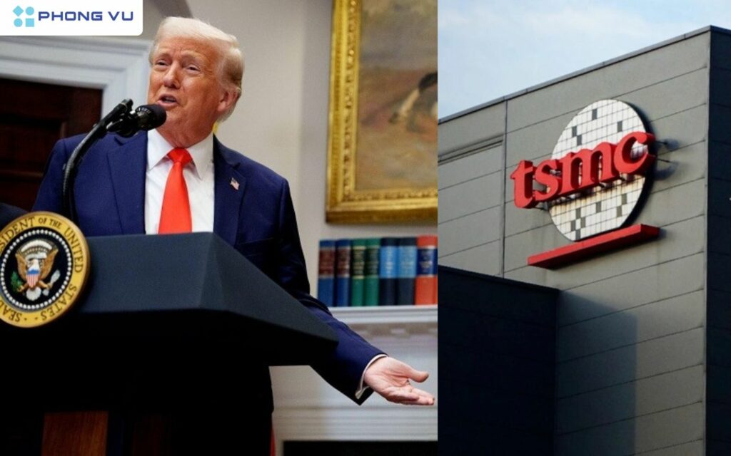 Tổng thống Mỹ Donald Trump đã gây sốc khi tuyên bố sẽ áp mức thuế 100% lên TSMC – gã khổng lồ sản xuất chip của Đài Loan