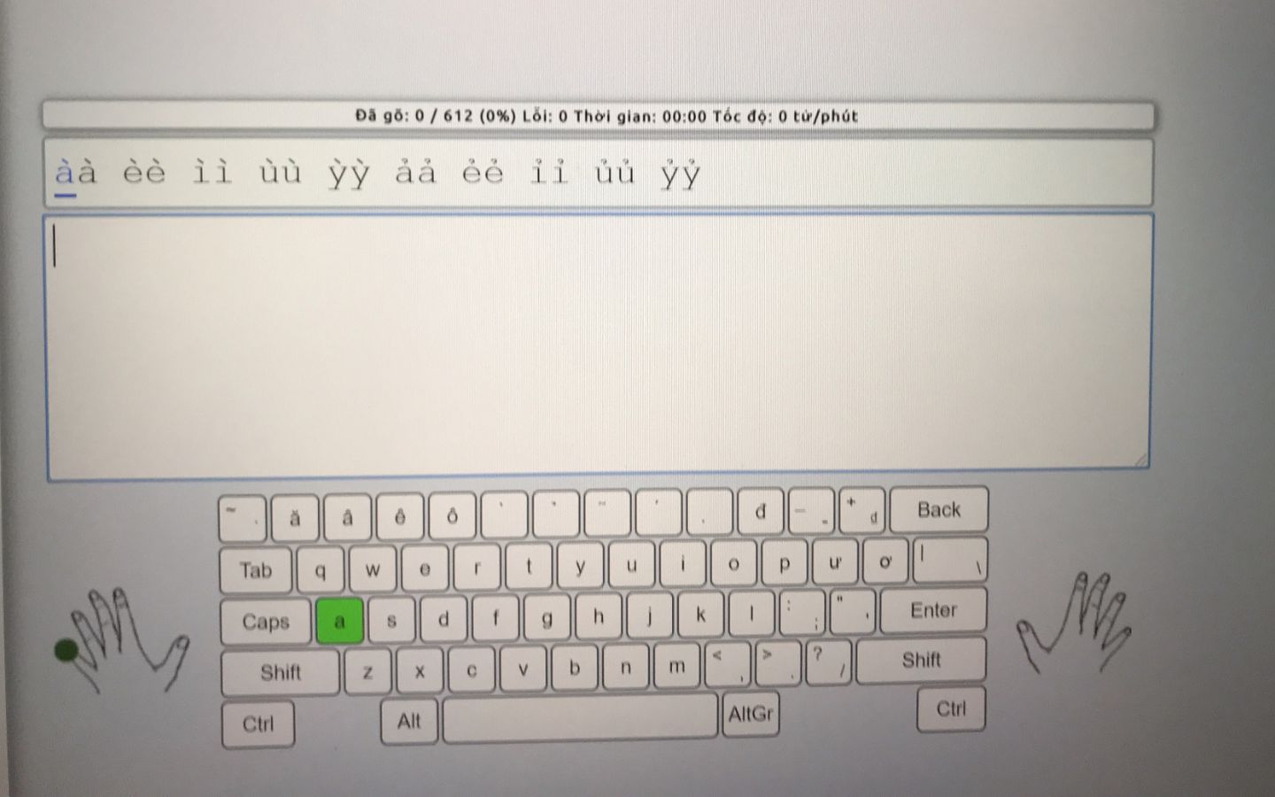 Bài tập luyện gõ Telex đơn giản nhất (Nguồn: Internet)